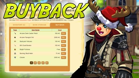 BUYBACK SHOP IS HERE!!! AQW 2016 .
